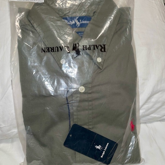 Ralph Lauren Men's Olive Button Down Shirt - Picture 3 of 9